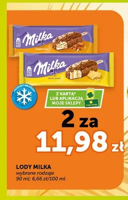 Lody na patyku Butter Cookie Milka promocja w Euro Sklep