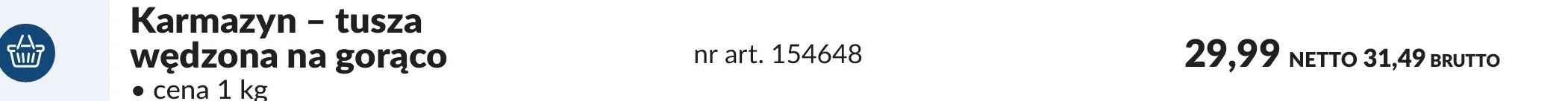 Tusza wędzona na gorąco promocja w Makro