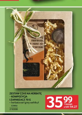 Zestaw kompozycja i zaparzacz herbata Earl Grey Wehikuł Czasu Czas na Herbatę promocja w Selgros
