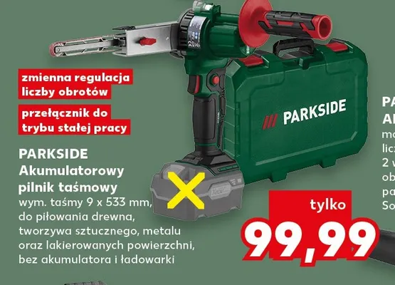 Akumulatorowy pilnik taśmowy Parkside promocja w Kaufland