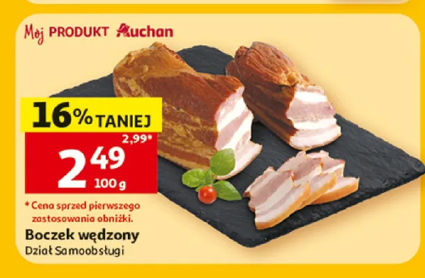 Boczek wędzony Auchan promocja w Auchan
