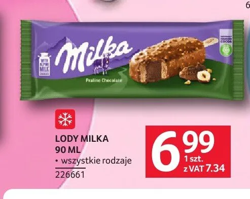 Lody MILKA promocja w Selgros