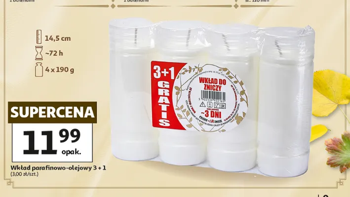 Wkład parafinowo-olejowy 3+1 4-pak promocja w Auchan