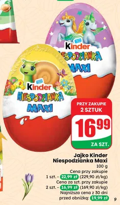 Jajko Kinder Niespodzianka Maxi promocja w Dino