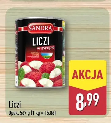 Liczi w syropie Sandra promocja w Aldi