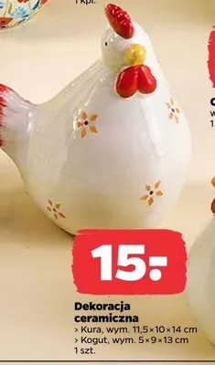 Dekoracja ceramiczna kura promocja w Netto