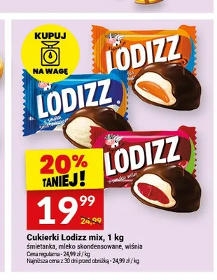 Cukierki Lodizz mix śmietanka promocja w Twój Market