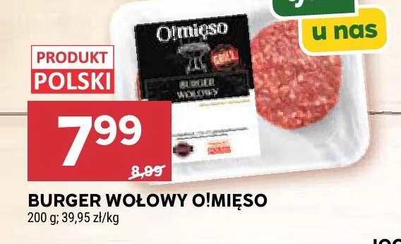 Burger wołowy O!Mięso promocja w Stokrotka