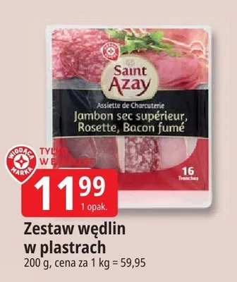 Zestaw wędlin w plastrach promocja w Leclerc