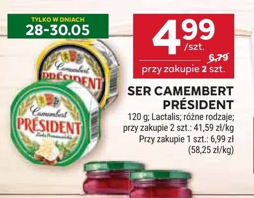 Ser Camembert PRÉSIDENT promocja w Stokrotka