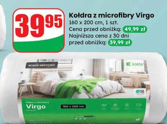 Kołdra z mikrofibry 160x200 cm Virgo promocja w Dino