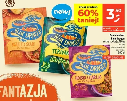 Danie instant Blue Dragon Teriyaki promocja w Dealz