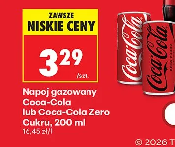 Napój gazowany Coca-Cola puszka 200 ml promocja w Biedronka
