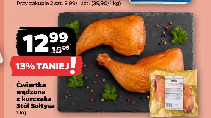 Ćwiartka wędzona z kurczaka Stół Sołtysa promocja w Netto