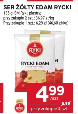Ser żółty Edam Rycki promocja w Stokrotka