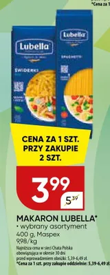 Makaron Lubella wybrany asortyment promocja w Chata Polska