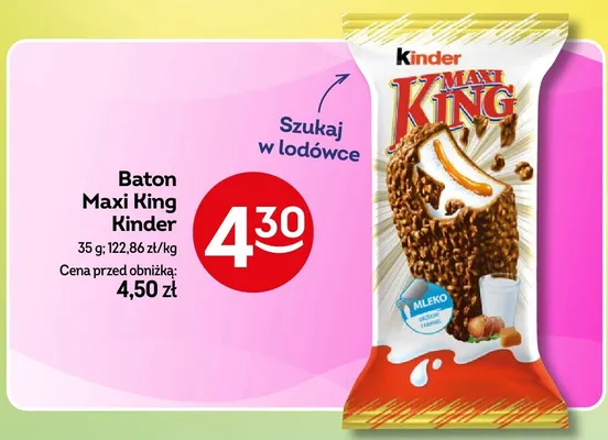 Baton Maxi King Kinder promocja w Żabka
