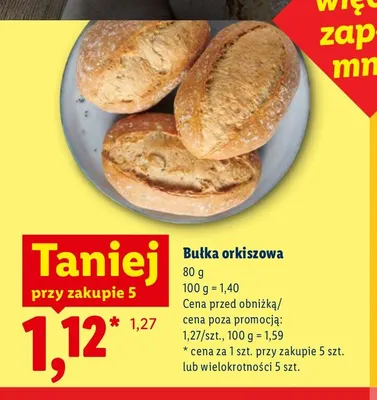 Bułka orkiszowa promocja w Lidl