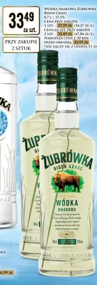 Wódka smakowa Żubrówka Bison Grass promocja w Dino