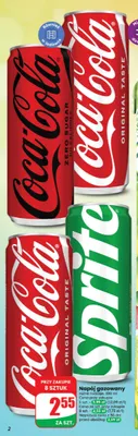 Napój gazowany Coca-Cola Zero Sugar promocja w Dino