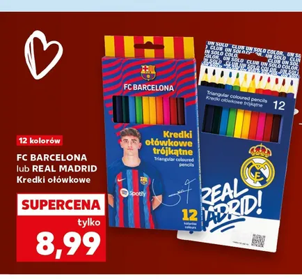 Kredki ołówkowe trójkątne Real Madrid promocja w Kaufland