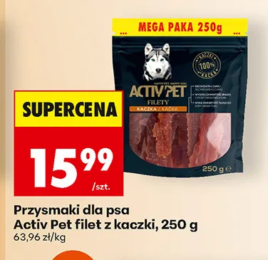 Przysmaki dla psa Activ Pet filet z kaczki promocja w Biedronka