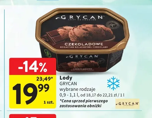 Lody Grycan promocja w Intermarche