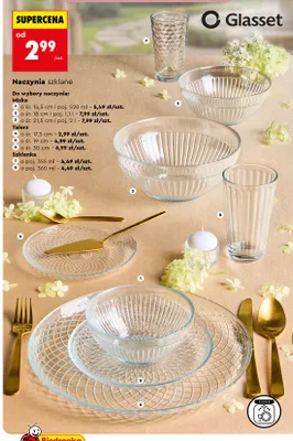 Talerz szklany Glasset śr. 17,5 cm promocja w Biedronka