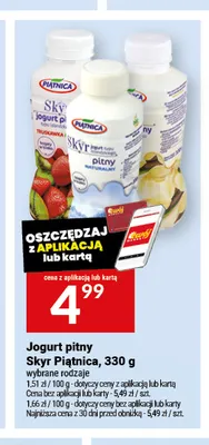 Jogurt pitny Skyr Piątnica promocja w Twój Market
