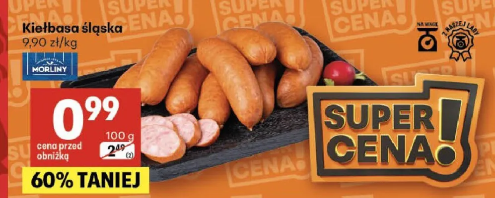 Kiełbasa śląska Morliny promocja w Delikatesy Centrum