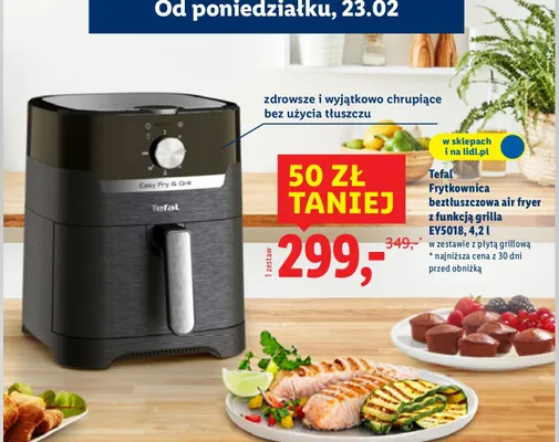 Frytkownica beztłuszczowa air fryer z funkcją grilla EY5018, 4,2 l promocja w Lidl