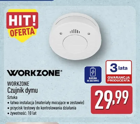 Czujnik dymu Workzone promocja w Aldi