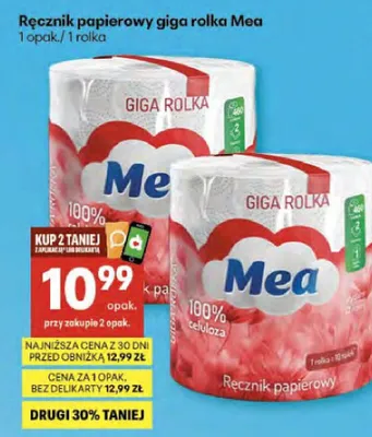 Ręcznik papierowy giga rolka promocja w Delikatesy Centrum