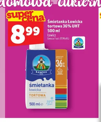 Śmietanka Łowicka tortowa UHT 36% promocja w TOPAZ