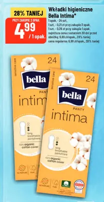 Wkładki higieniczne Bella Intima promocja w POLOmarket