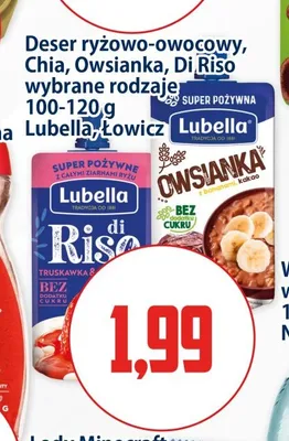 Deser ryżowo-owocowy Lubella Di Riso truskawka promocja w Kupiec
