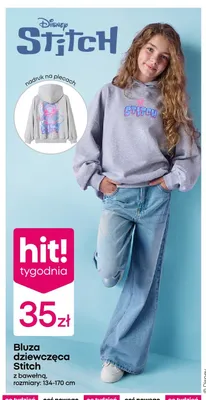 Bluza dziewczęca Disney Stitch promocja w Pepco