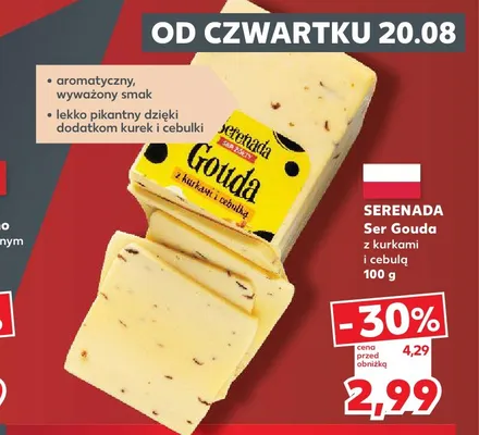 Ser Gouda z kurkami i cebulą Serenada promocja w Kaufland