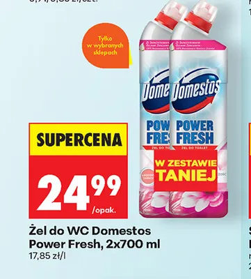 Żel do WC Domestos Power Fresh 2-pak promocja w Biedronka