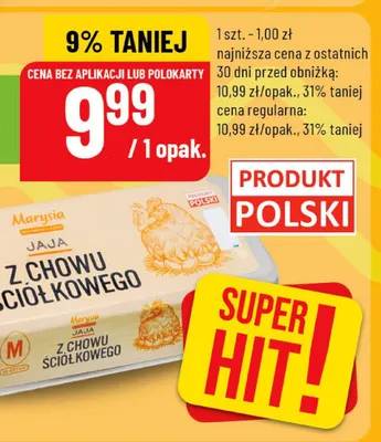 Jaja M z chowu ściółkowego promocja w POLOmarket