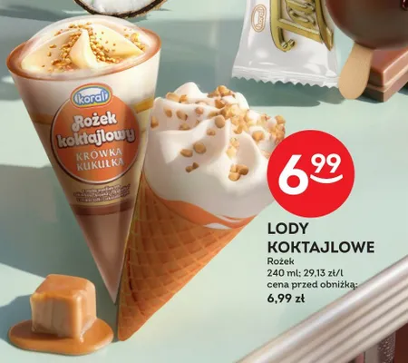 Lody Koral Rożek koktajlowy Krówka Kukułka promocja w Żabka