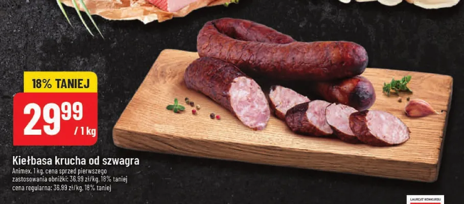 Kiełbasa krucha od szwagra promocja w POLOmarket