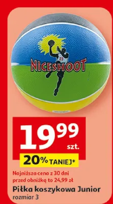 Piłka koszykowa Junior rozmiar 3 Niceshoot promocja w Auchan