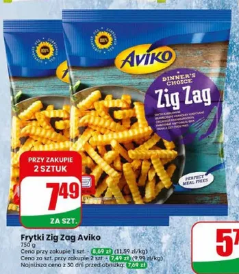 Frytki Zig Zag Aviko promocja w Dino