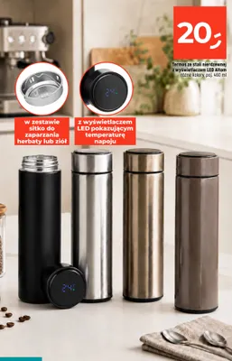 Termos ze stali nierdzewnej z wyświetlaczem LED Altom 460 ml promocja w Dealz