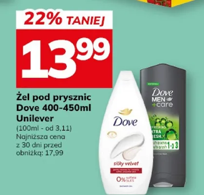 Żel pod prysznic Dove promocja w Hitpol