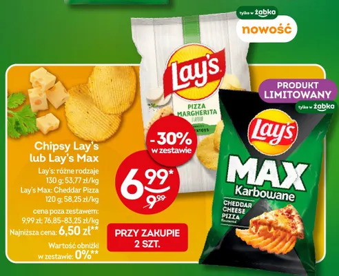 Chipsy Lay's Pizza Margherita promocja w Żabka