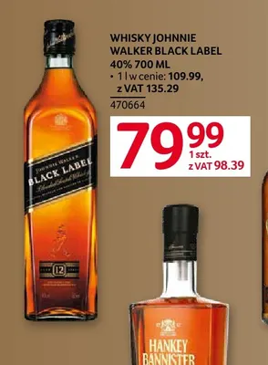 Whisky Johnnie Walker Black Label promocja w Selgros