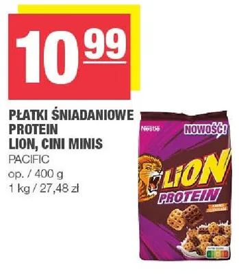 Płatki śniadaniowe protein Lion Nestlé promocja w SPAR