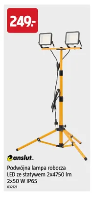 Podwójna lampa robocza LED ze statywem 2x4750lm IP65 Anslut promocja w Jula